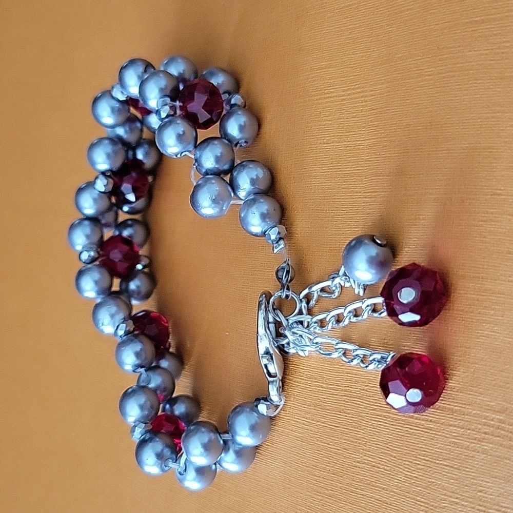 Flower design pearls beads bracelet - Picture 8 of 14